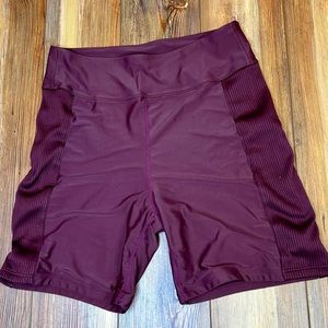 Abercrombie & Fitch Burgundy Biker Shorts L